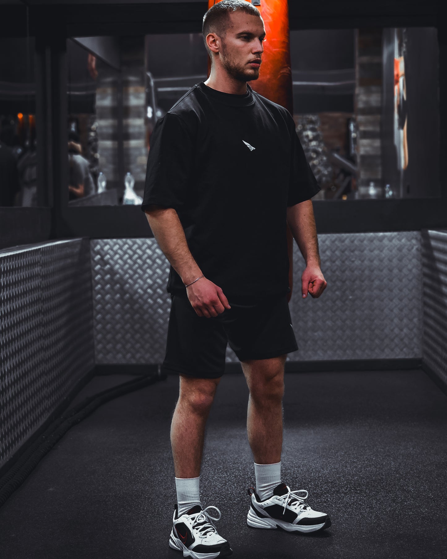Black oversized tee