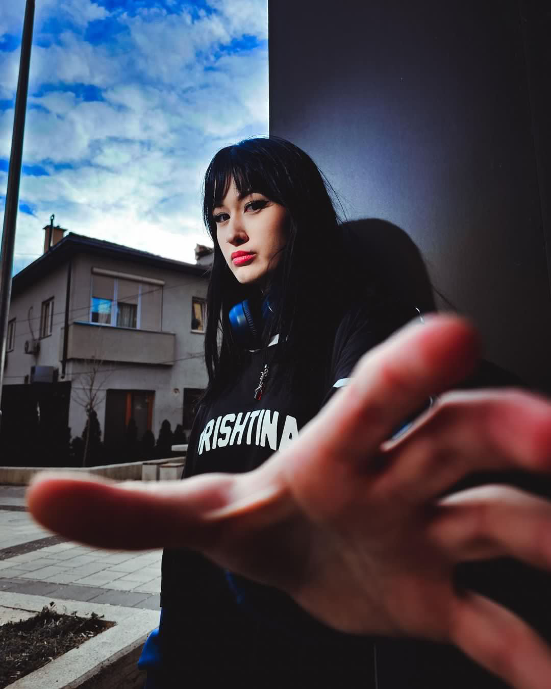 Prishtinë - Oversized Shirt - Black & White